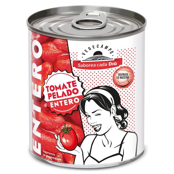 Tomate Entero Pelado Dia Vegecampo Lata 480 Gr.