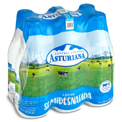 Leche semidesnatada Central Lechera Asturiana botella 6 x 1.5 l-0