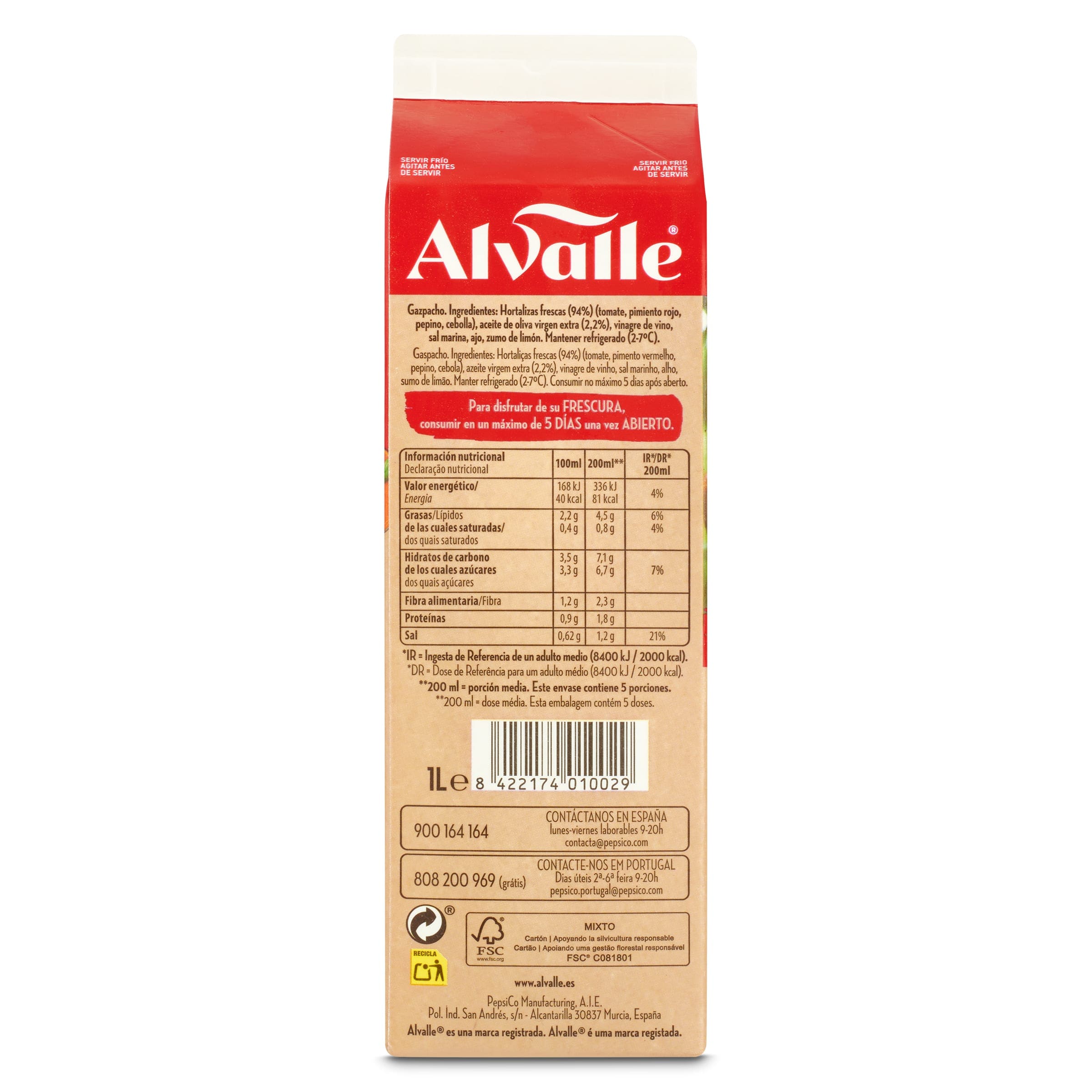 Gazpacho Alvalle 1 L