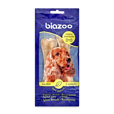 Hueso prensado para perros Biazoo bolsa 2 unidades-0