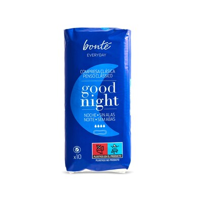 Compresas clásica de noche sin alas Bonté Everyday de Dia bolsa 10 unidades-0 Compresas clásica de noche sin alas Bonté Everyday de Dia bolsa 10 unidades-0