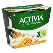 Bífidus sabor mango y papaya con soja Activia pack 4 x 120 g