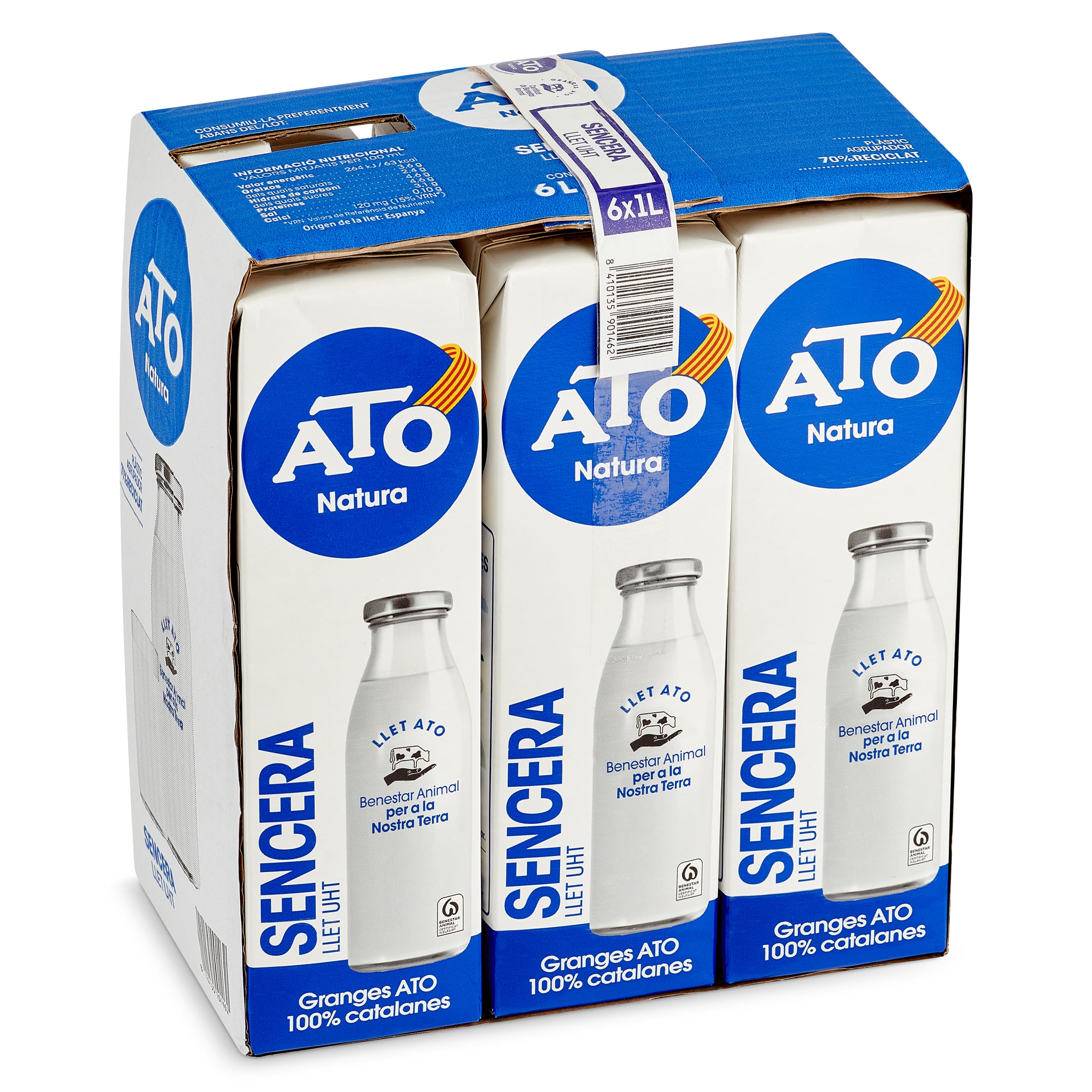 Leche entera Ato pack 6 x 1 L