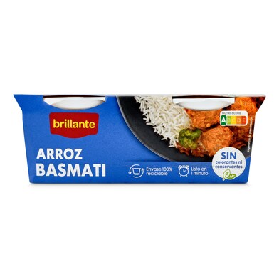 Arroz basmati Brillante vaso 2 x 125 g-0