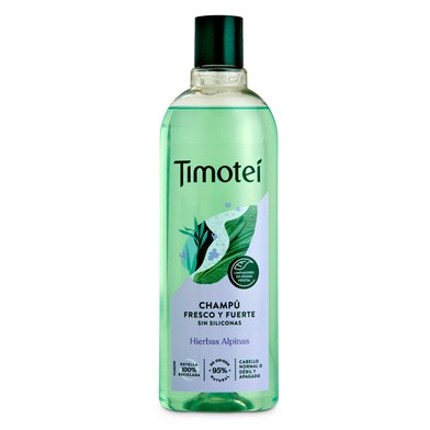 Champú fresco y fuerte cabello normal Timotei botella 400 ml-0