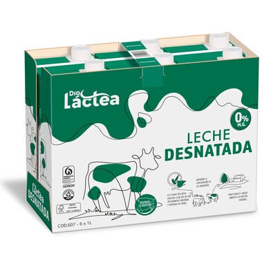 Leche desnatada Dia Láctea brik 6 x 1 l-1 Leche desnatada Dia Láctea brik 6 x 1 l-1