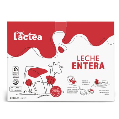 Leche entera Dia Láctea brik 6 x 1 l-1 Leche entera Dia Láctea brik 6 x 1 l-1