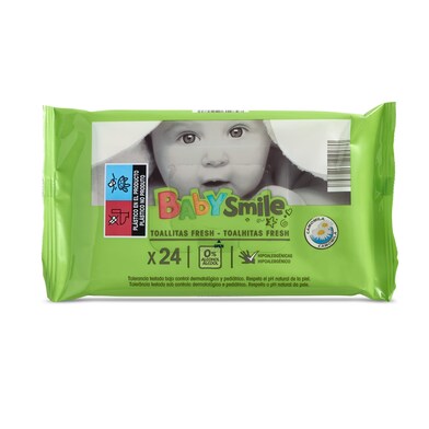 Toallitas para bebés BabySmile bolsa 24 unidades-0 Toallitas para bebés BabySmile bolsa 24 unidades-0