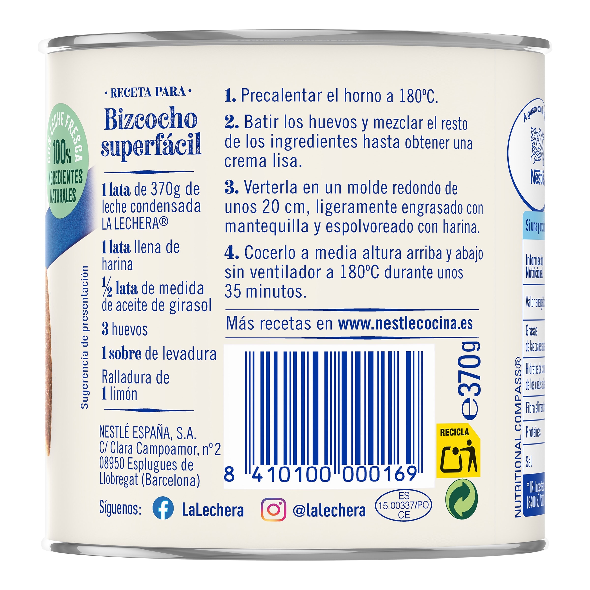 Leche condensada La Lechera 370 g