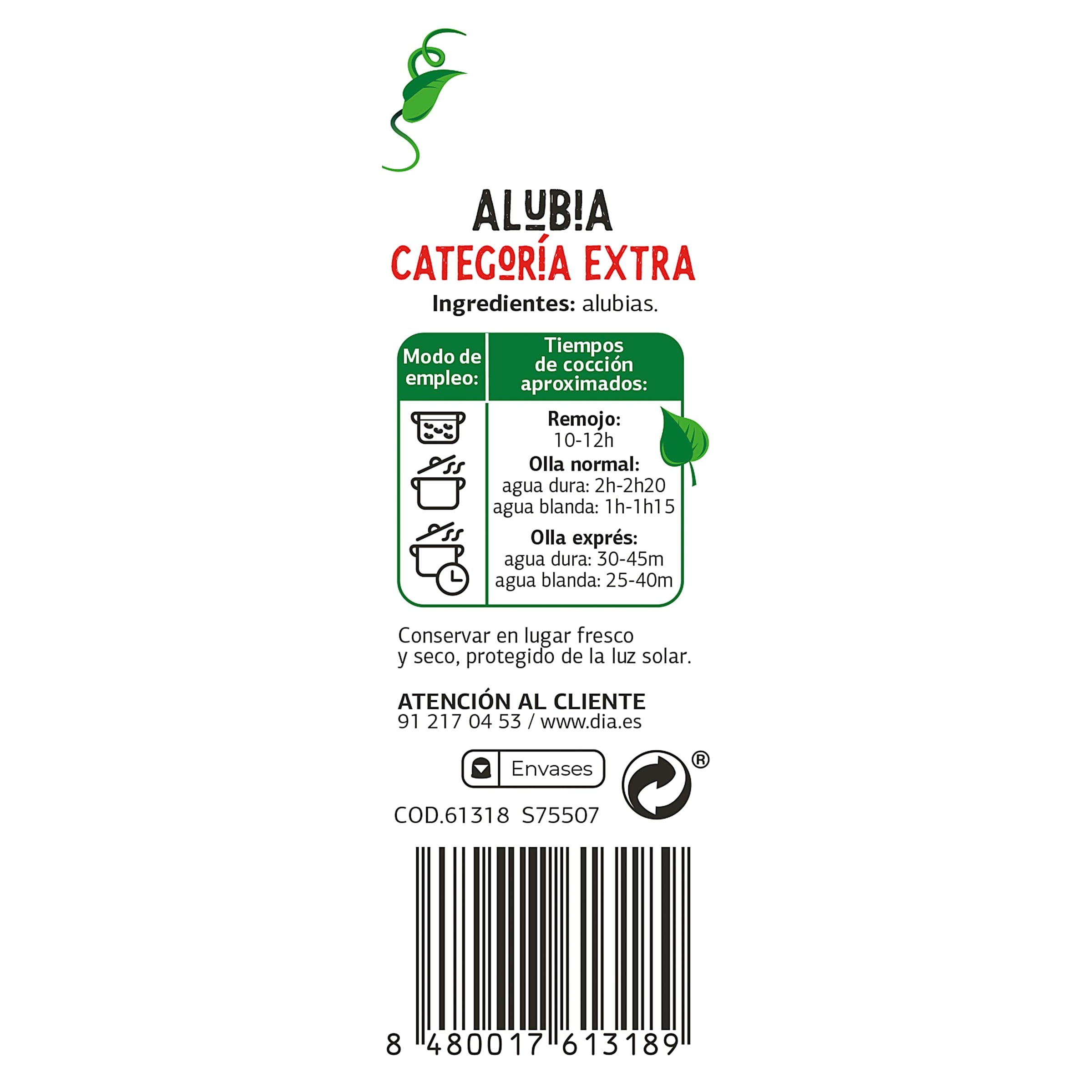 Alubias negras Dia Vegecampo 500 g