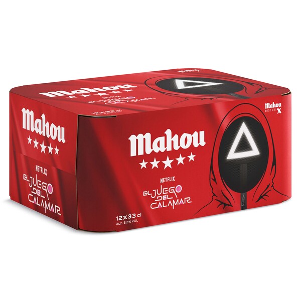 Cerveza Mahou 5 Estrellas Pack 12x33 Cl.