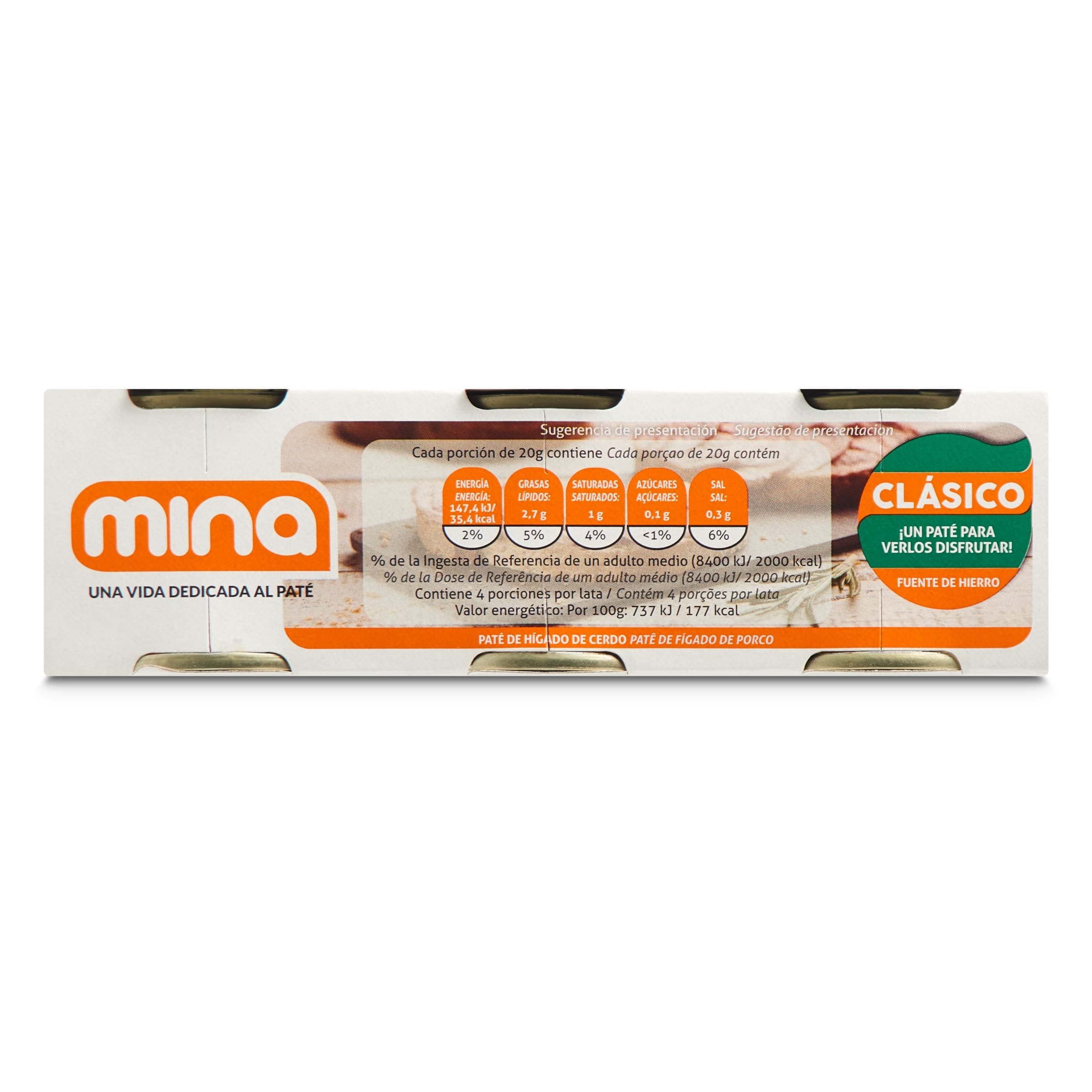 Paté clásico Mina 3 x 80 g