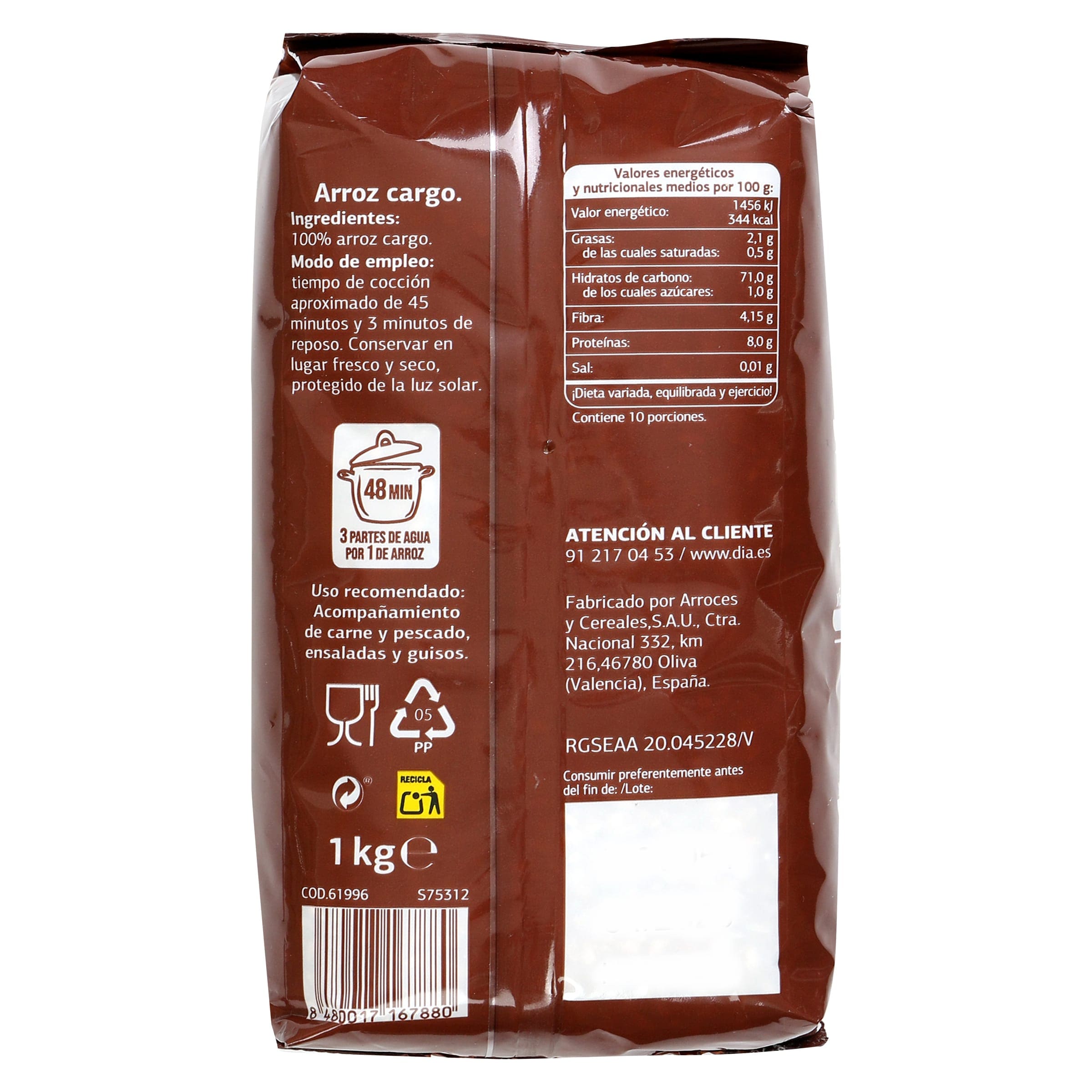 Arroz integral Dia Arrozona 1 Kg