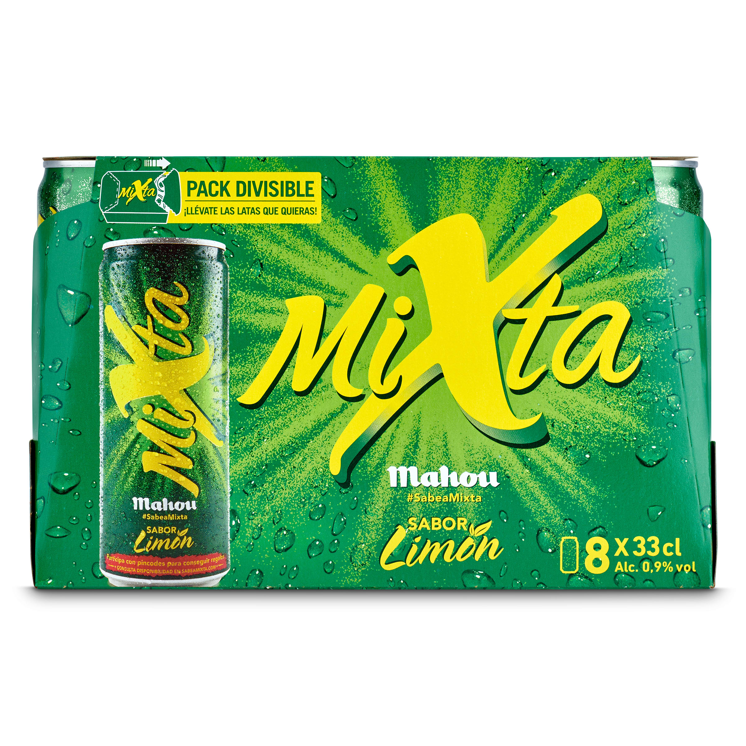 Cerveza con limón Mahou Mixta pack 8 x 33 cl