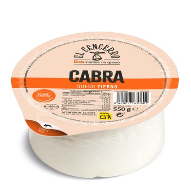 Queso tierno de cabra El Cencerro de Dia bandeja 550 g-0 Queso tierno de cabra El Cencerro de Dia bandeja 550 g-0