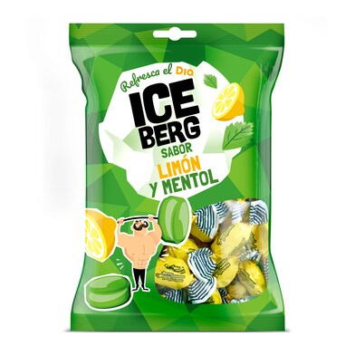 Caramelos sabor mentol y limón Iceberg de Dia bolsa 300 g-0