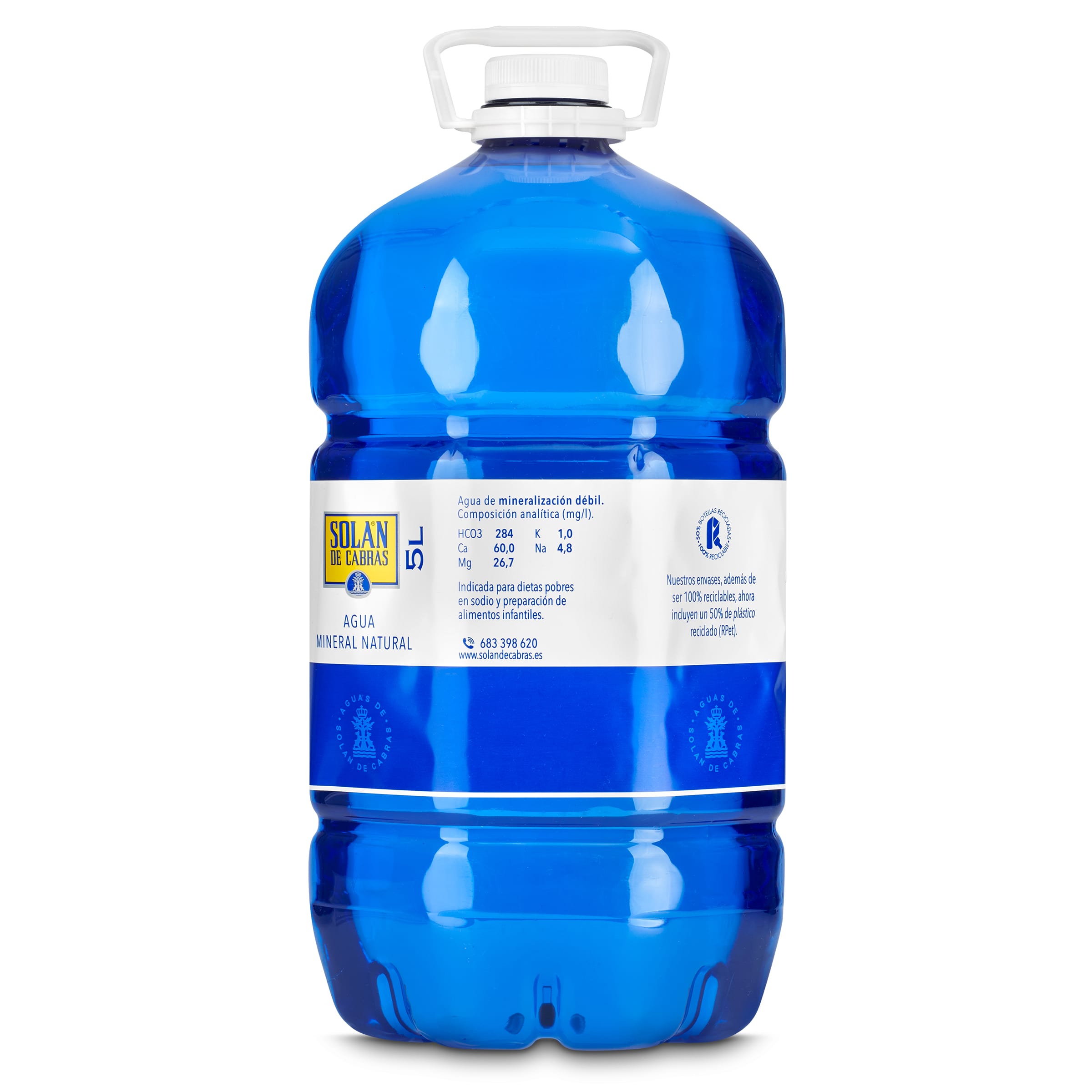 Agua mineral natural Solán de Cabras garrafa 5 L - Supermercados DIA