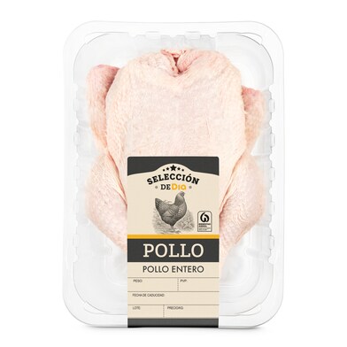 Pollo entero limpio SELECCION DE DIA BANDEJA 1700g-1 Pollo entero limpio SELECCION DE DIA BANDEJA 1700g-1