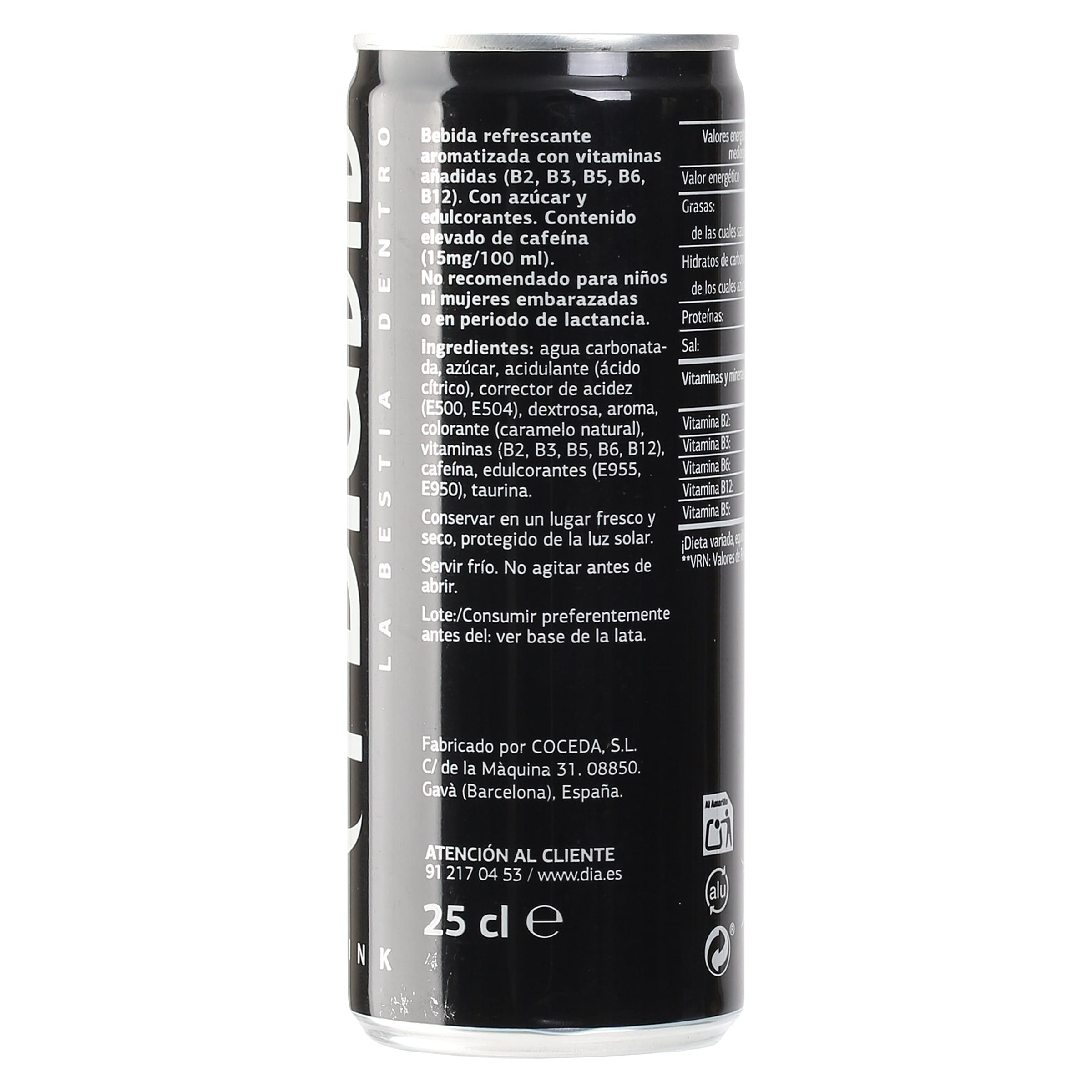 Bebida energética Dia El diablo 250 ml