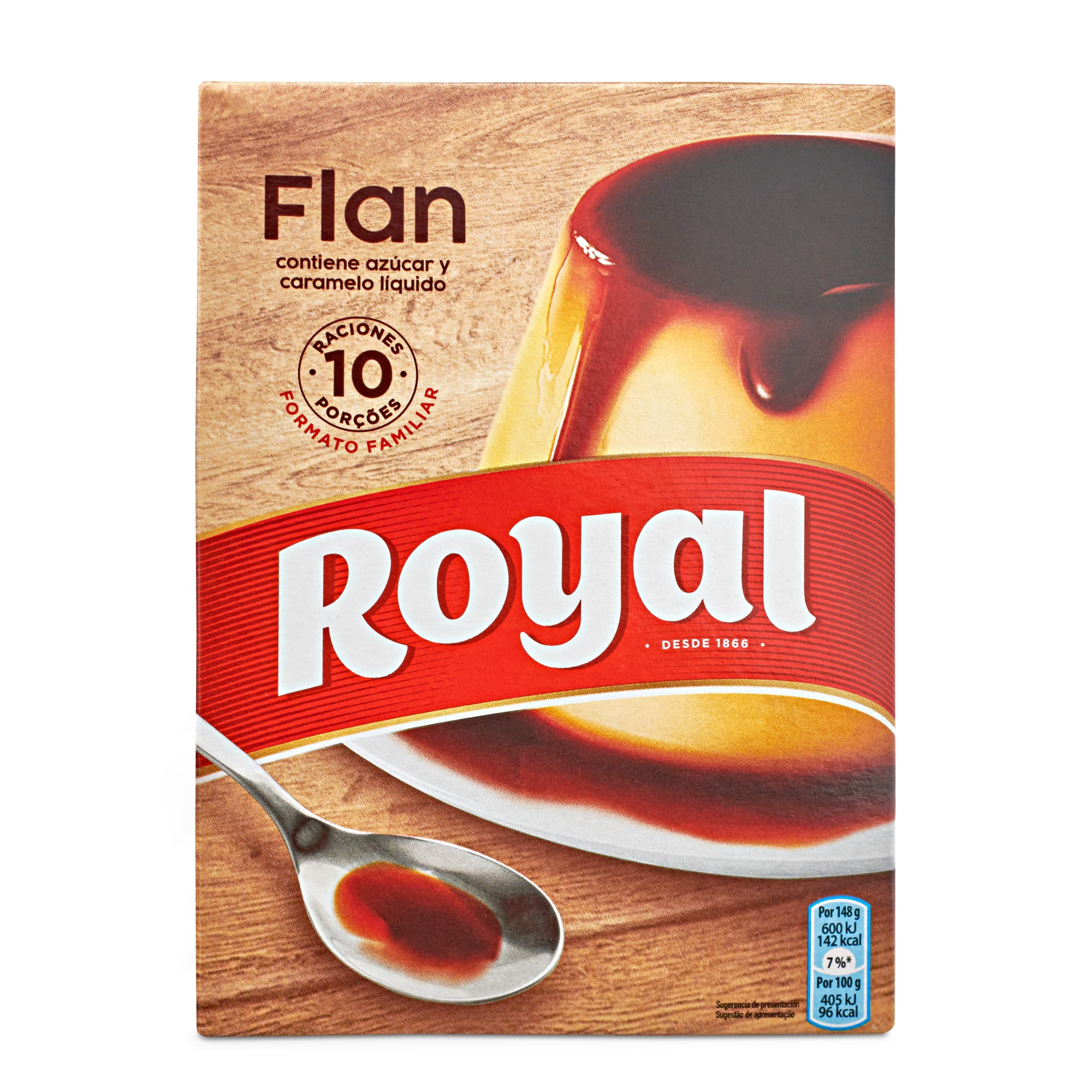 Preparado para flan contiene caramelo líquido Royal 232.5 g