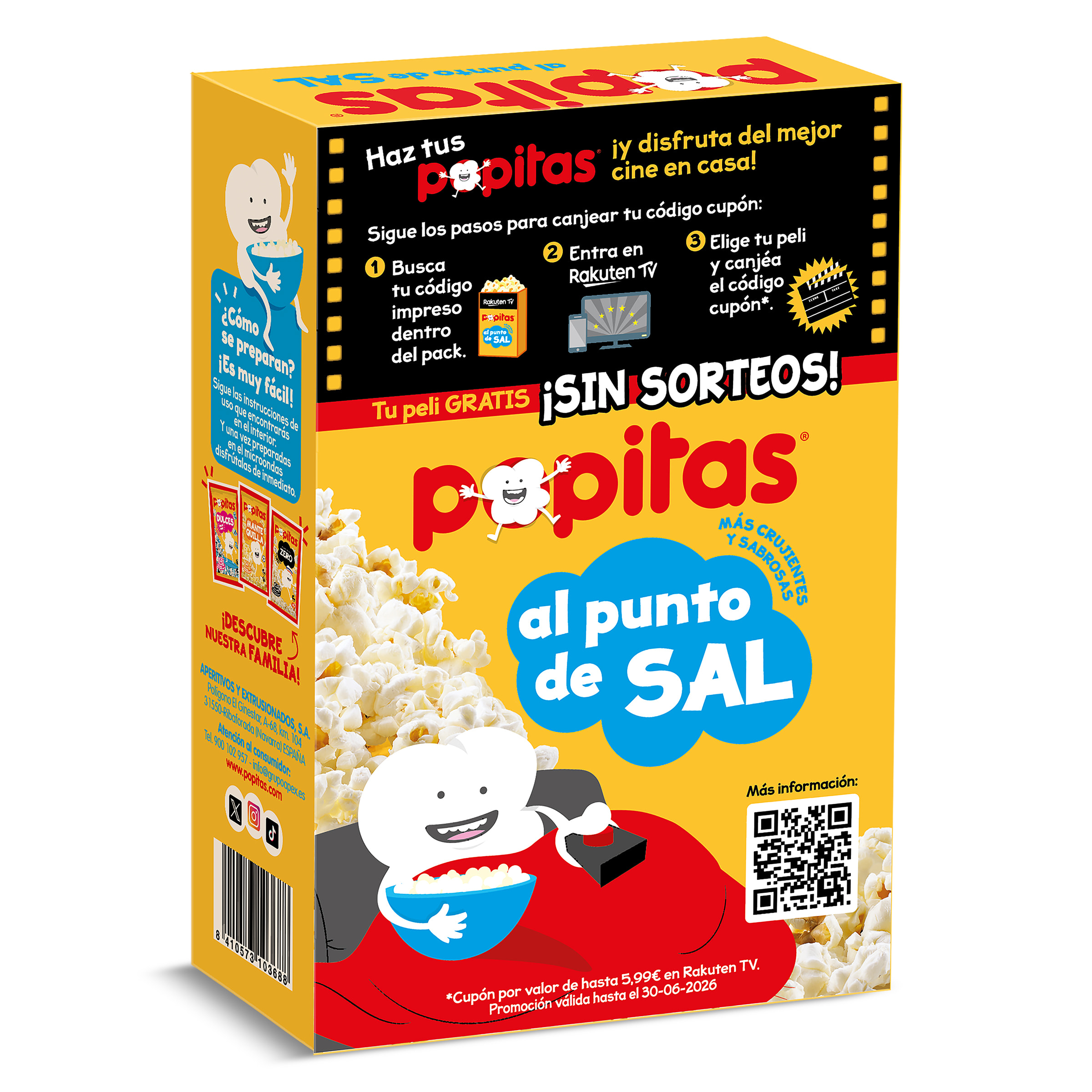 Palomitas con sal para microondas Popitas 300 g