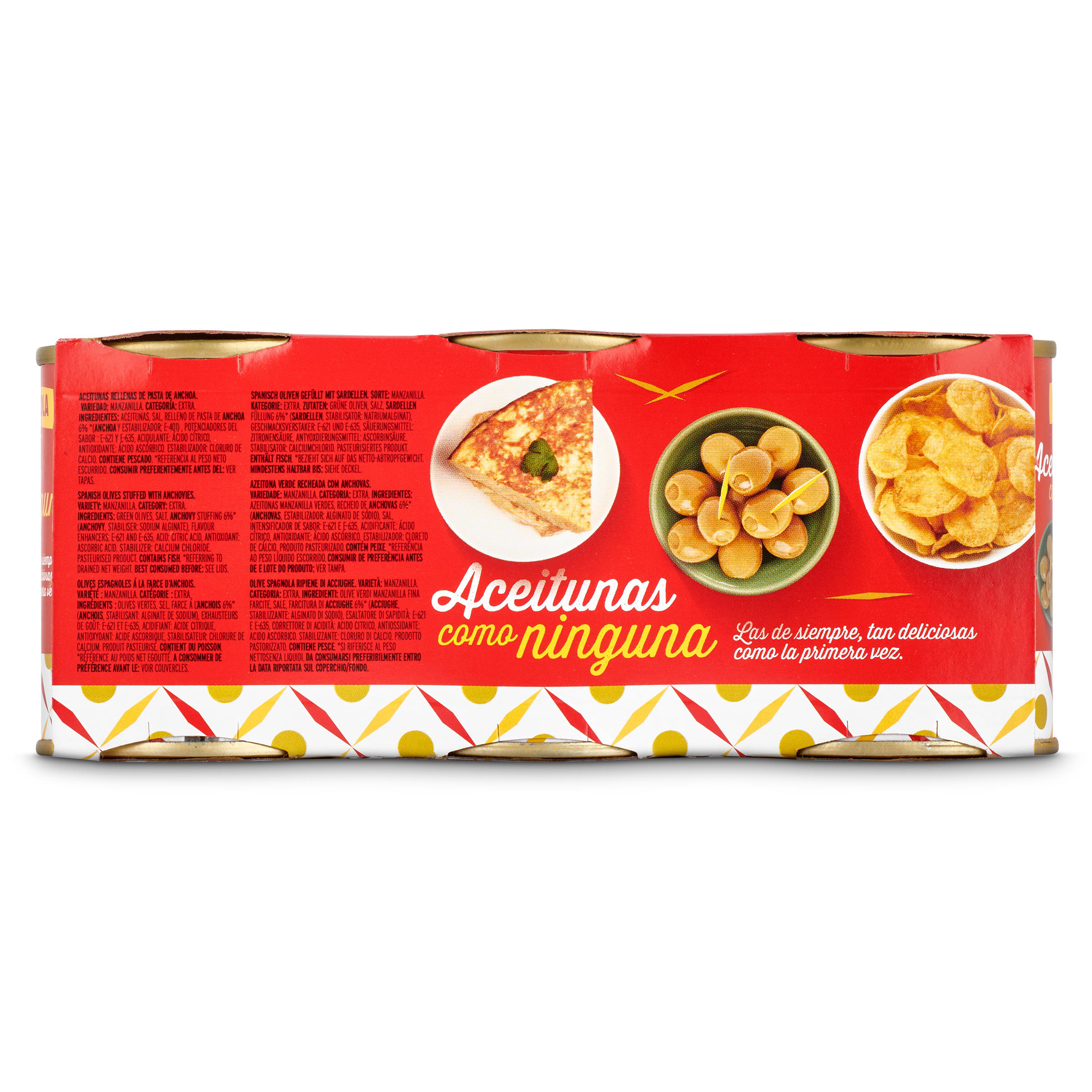 Aceitunas rellenas de anchoa La española 3 x 50 g
