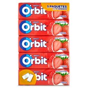 Chicles sabor fresa sin azúcar Orbit bolsa 5 unidades