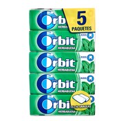 Chicles sabor hierbabuena sin azúcar Orbit bolsa 5 unidades