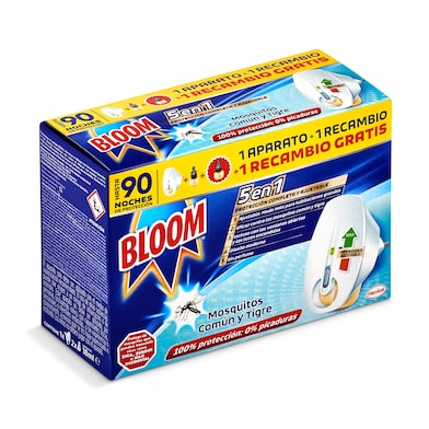Insecticida eléctrico antimosquitos aparato + 2 recambios Bloom caja 1 unidad-0