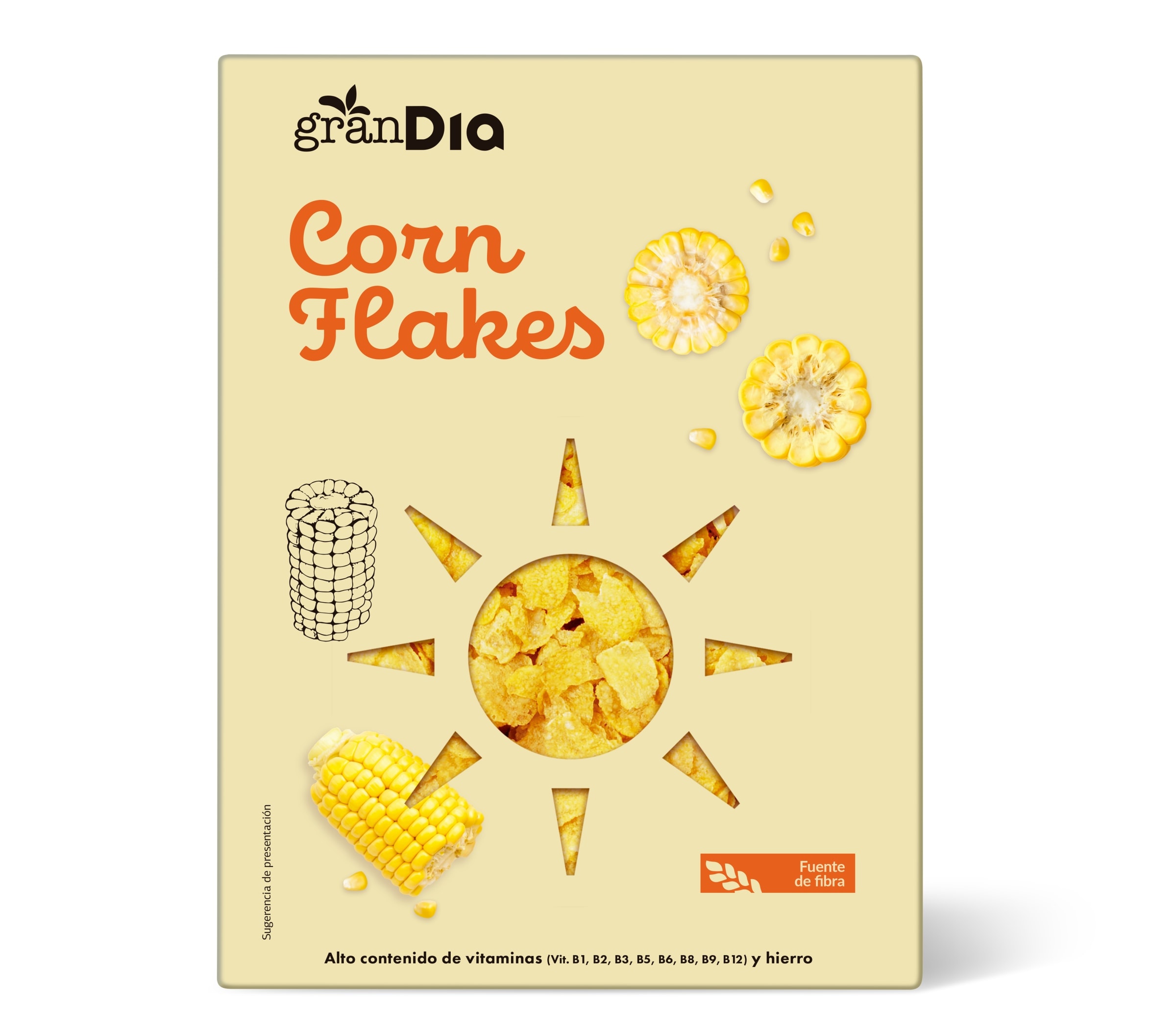 Cereales copos de maíz corn flakes Gran Dia 500 g
