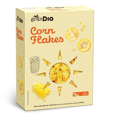 Cereales copos de maíz corn flakes Gran Dia caja 500 g-0