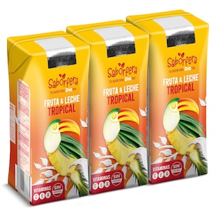 bebida de fruta y leche tropical pack 3 x 330 ml