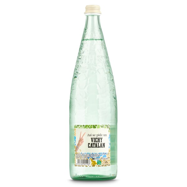 Agua Mineral con Gas Vichy Catalan Botella 1 L.