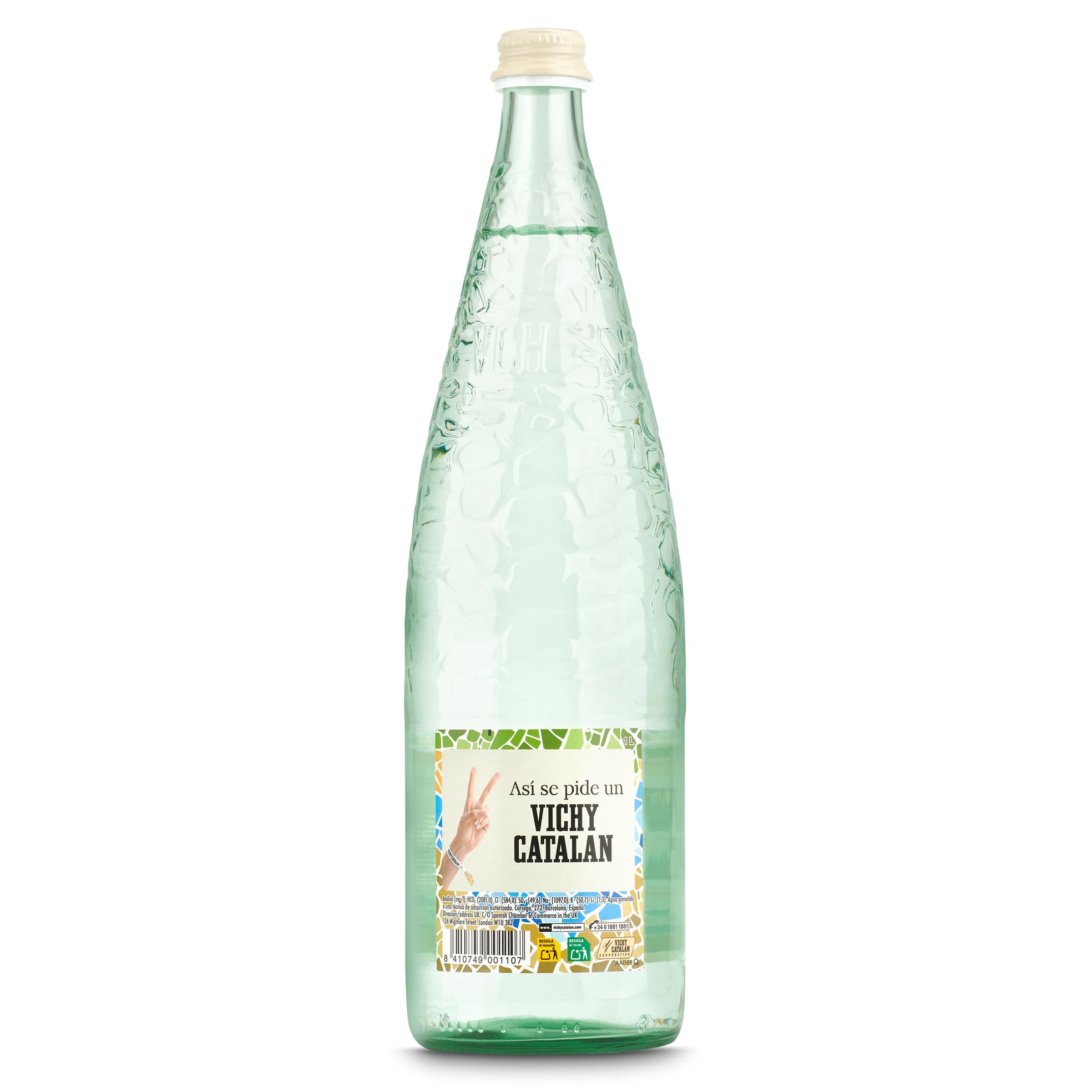 Agua mineral con gas Vichy Catalán 1 L