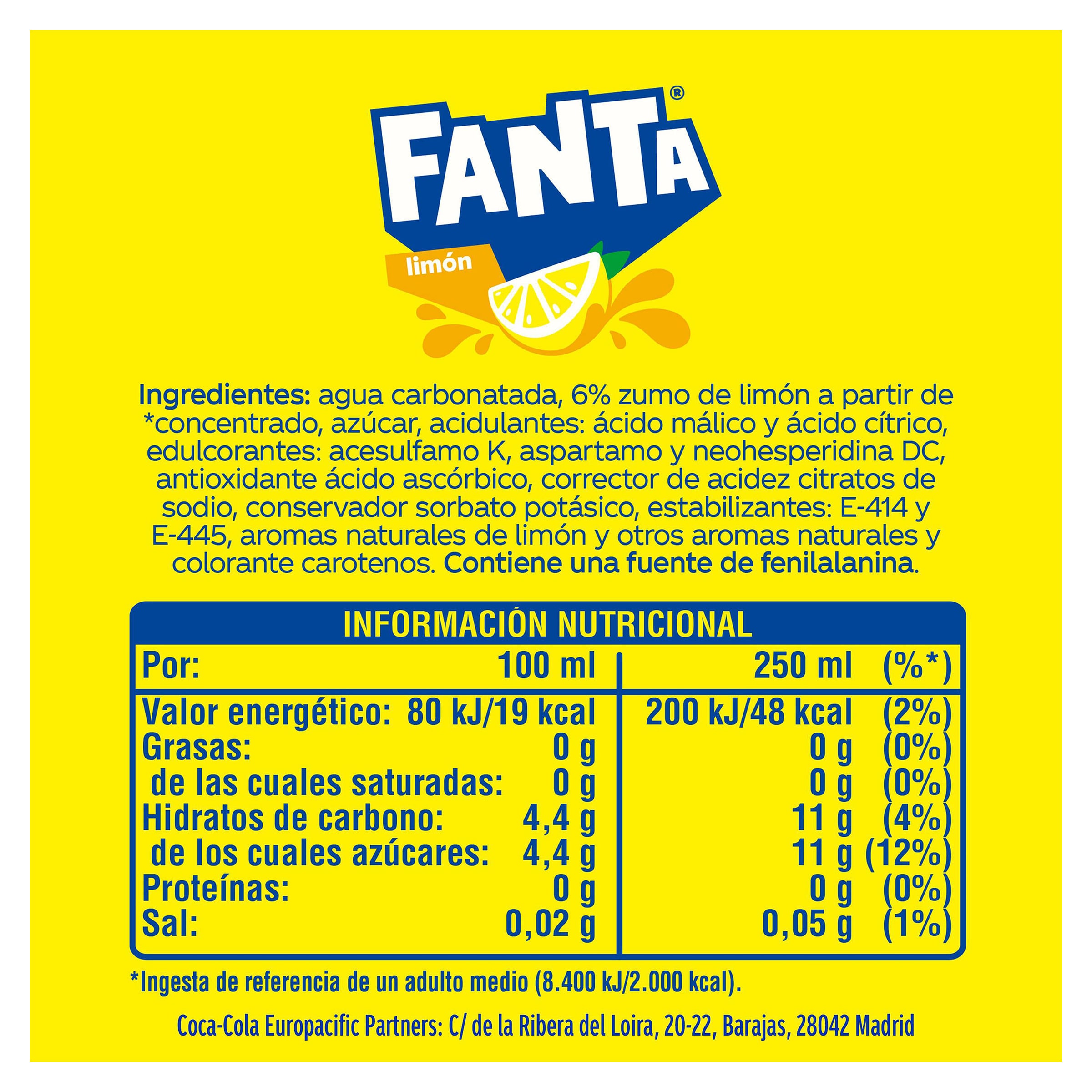 Fanta de limón 2 L