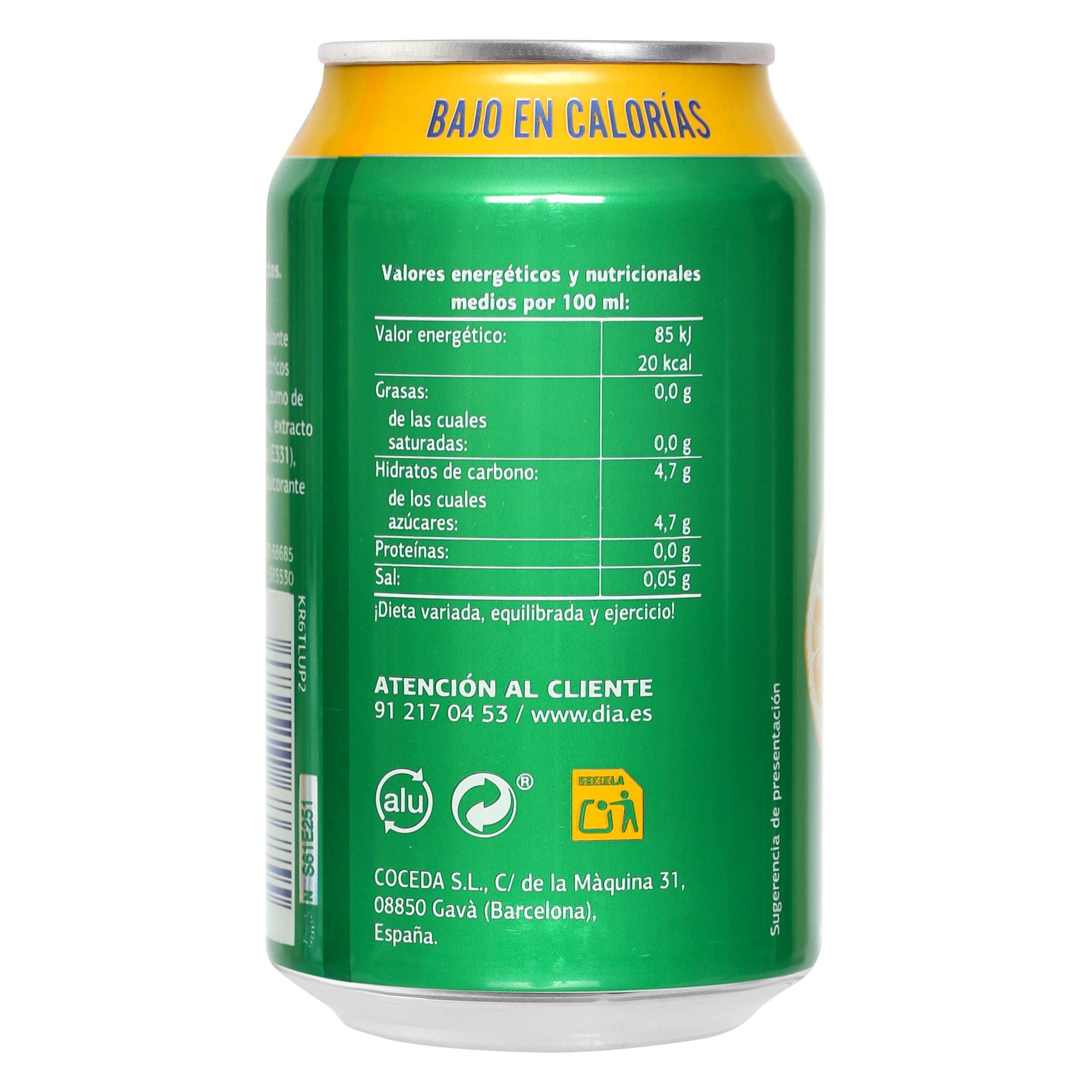Refresco de té al limón Dia Upss 330 ml