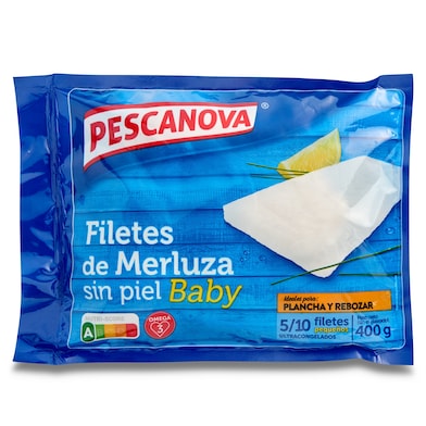 Filetes de merluza sin piel baby Pescanova bolsa 400 g-0