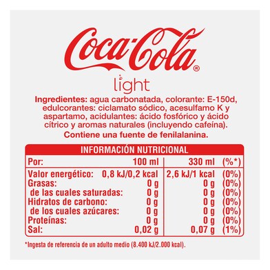 Refresco de cola light Coca-Cola lata 33 cl-1