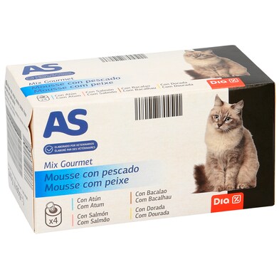 Alimento para gatos gourmet mix pescado As Dia lata 4 x 85 g-0 Alimento para gatos gourmet mix pescado As Dia lata 4 x 85 g-0