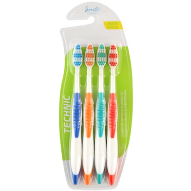 Cepillo dental medio Bonté Everyday blister 4 unidades-0