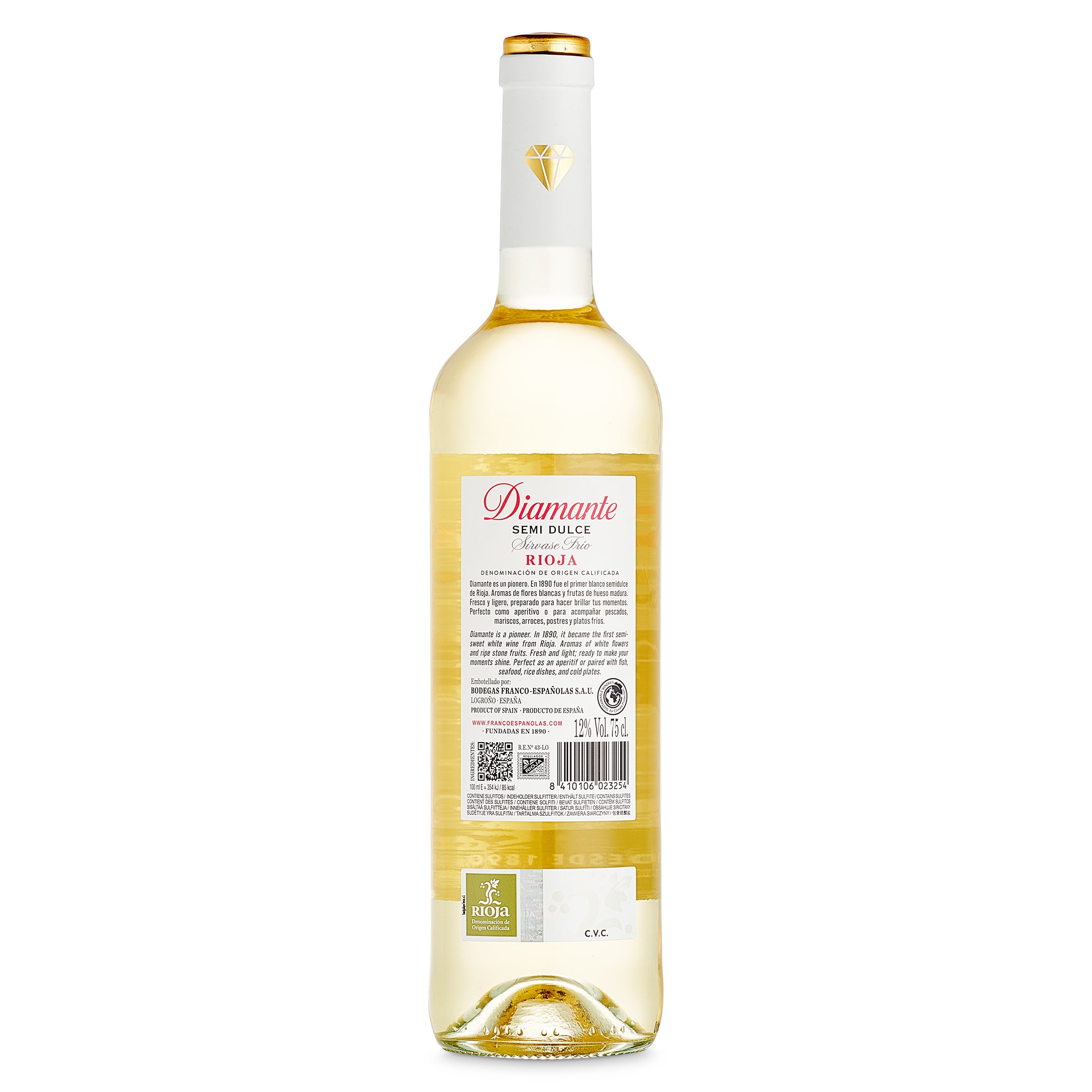 Vino blanco semidulce D.O. Rioja Diamante 75 cl