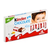 Barritas de chocolate con leche Kinder caja 100 g