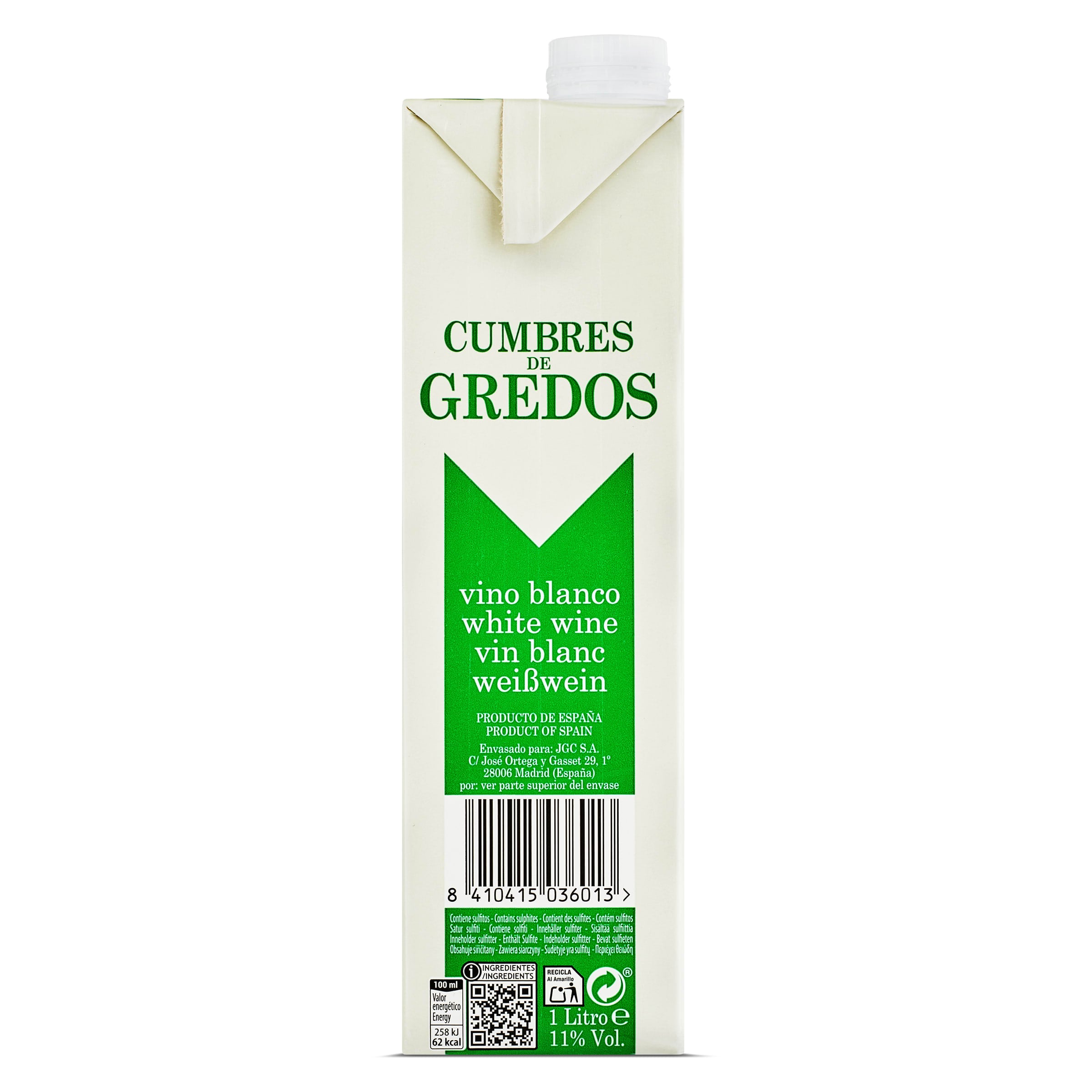 Vino blanco Cumbre de Gredos 1 L
