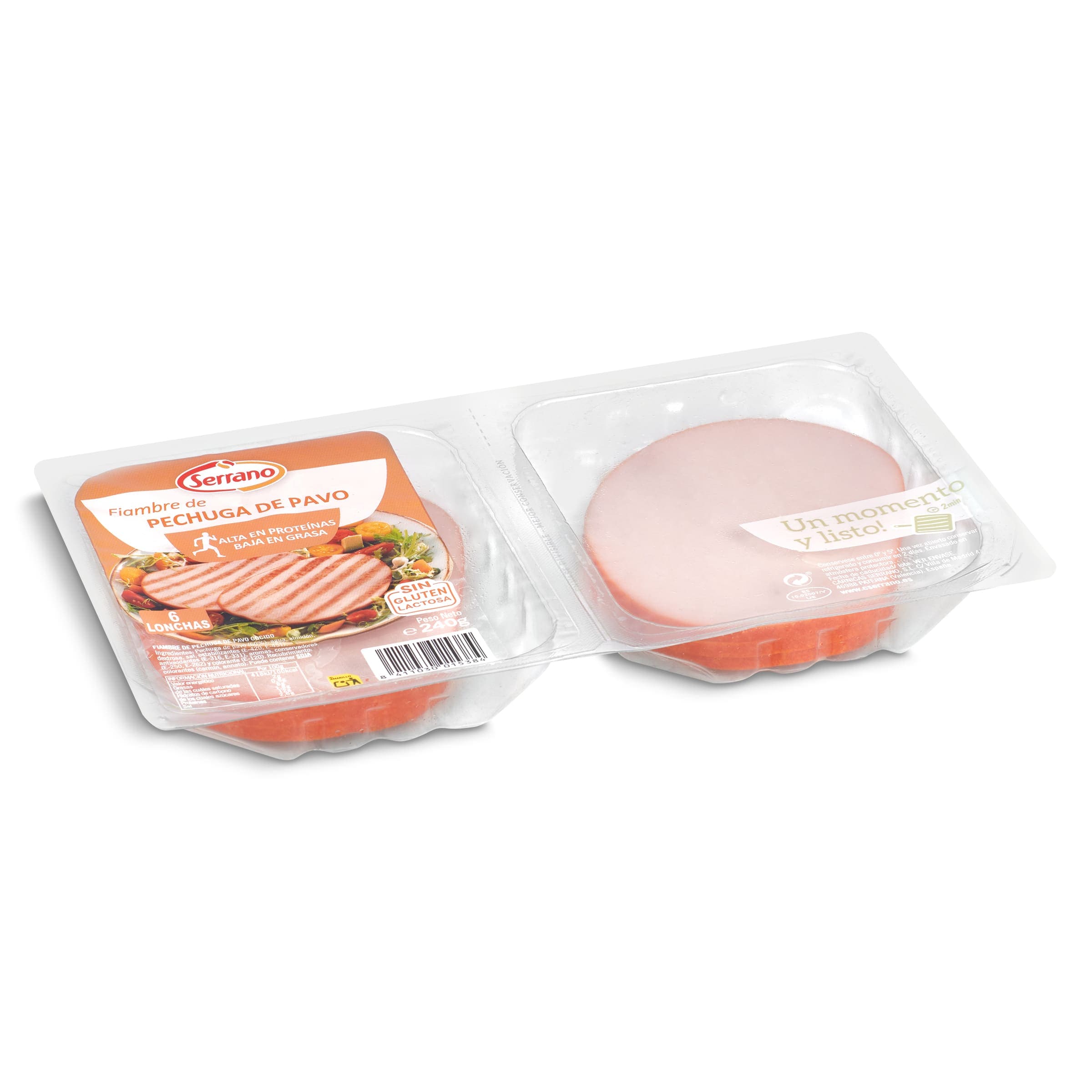 Fiambre de pechuga de pavo adobada Serrano 240 g