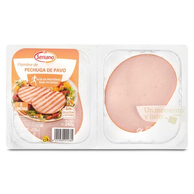 Fiambre de lomo de pavo SERRANO BANDEJA 240 GR-1 Fiambre de lomo de pavo SERRANO BANDEJA 240 GR-1
