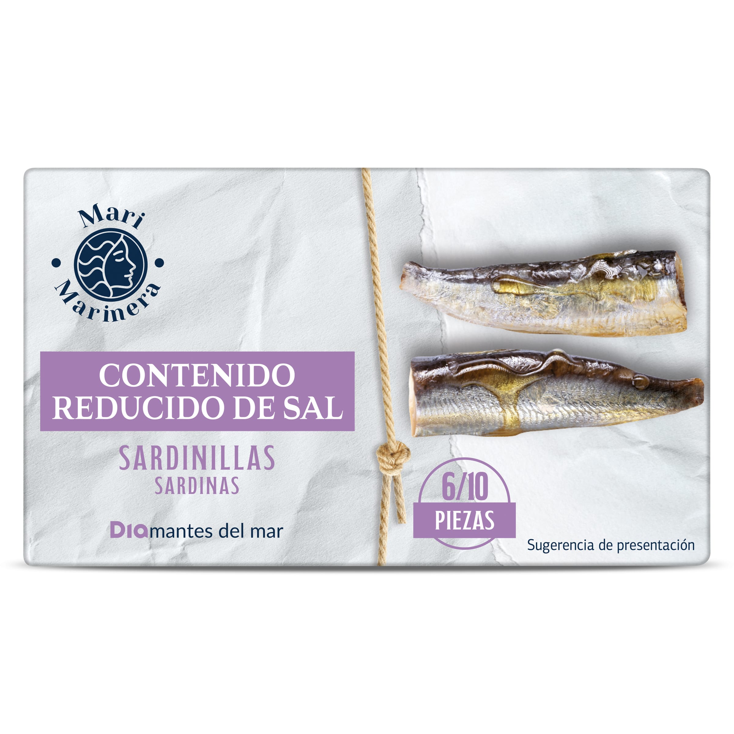 Sardinillas en aceite de oliva reducido en sal Dia Mari Marinera 65 g
