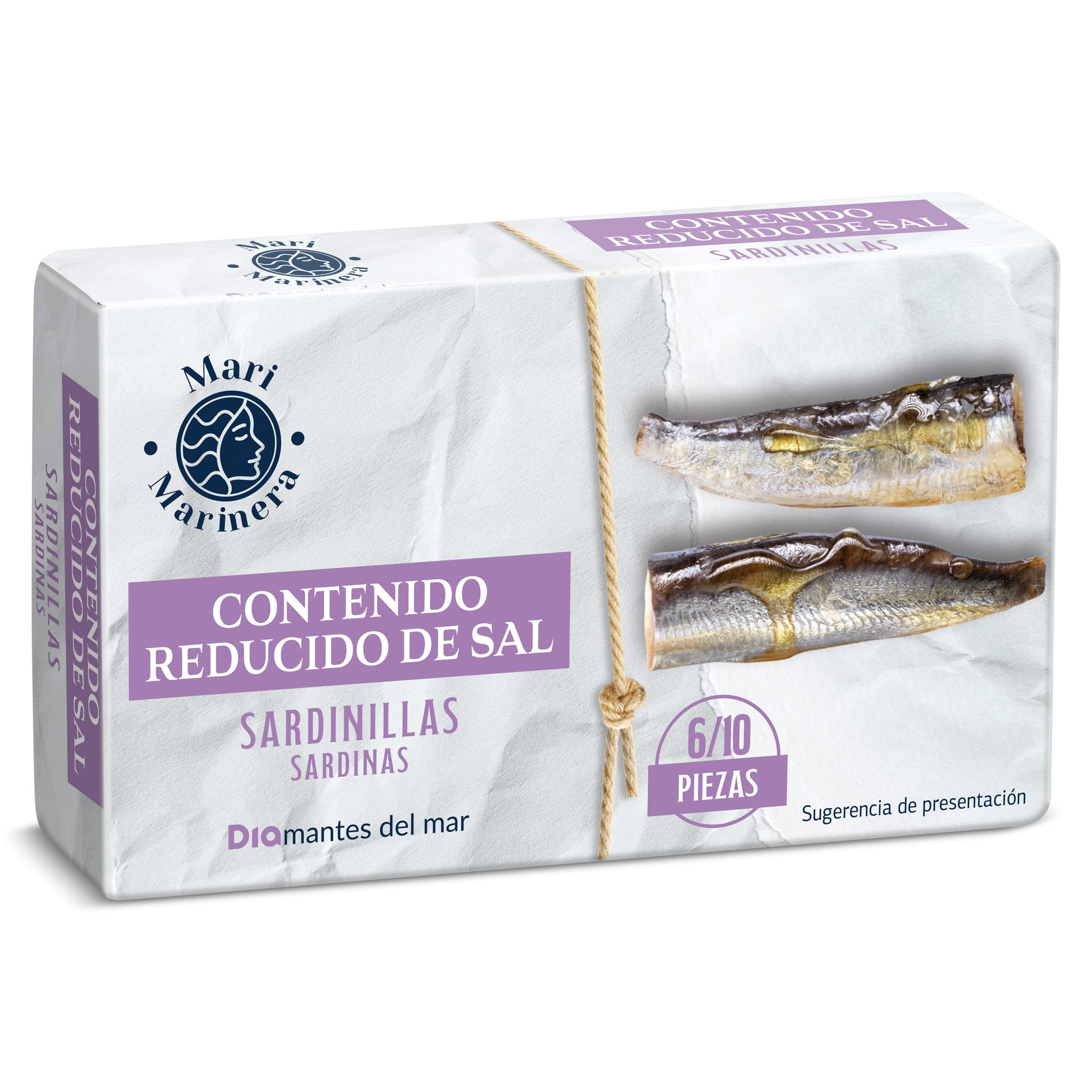 Imagen de Sardinillas en aceite de oliva reducido en sal Dia Mari Marinera lata 65 g