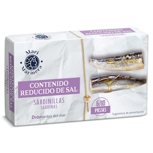 sardinillas en aceite de oliva reducido en sal 65 g