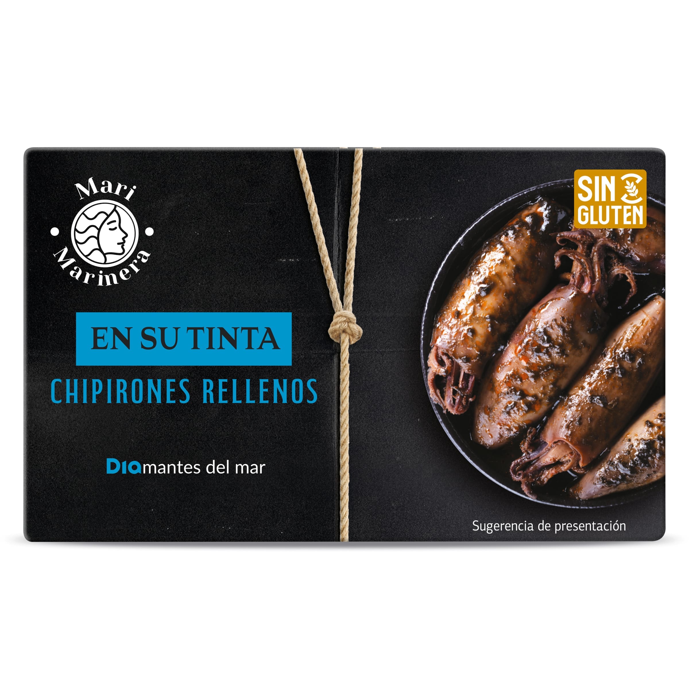 Chipirones rellenos en su tinta Dia Mari Marinera 72 g