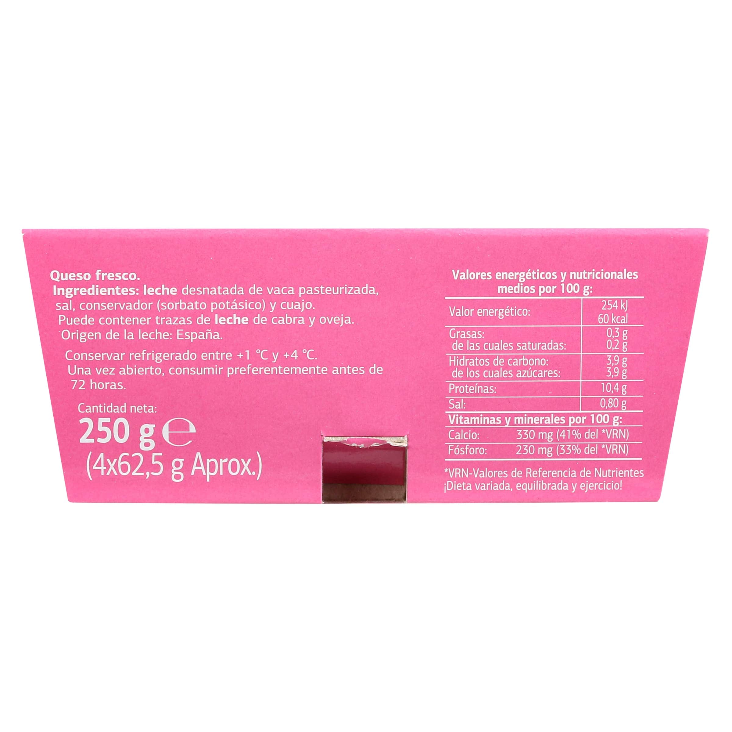 Queso fresco de Burgos 0% M.G. Dia Láctea 4 x 62.5 g